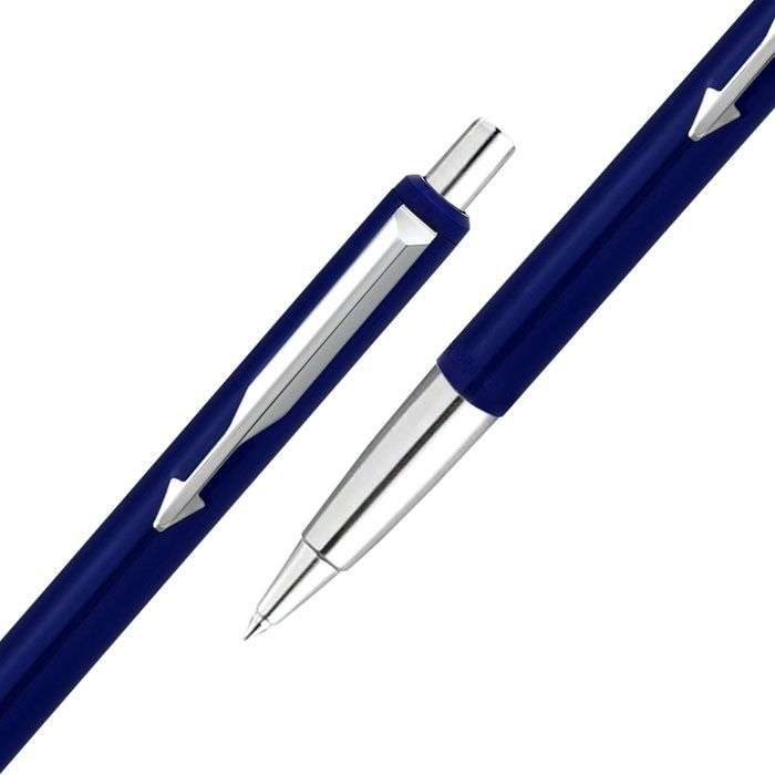 Parker Vector Standard Blue with Chrome Trim