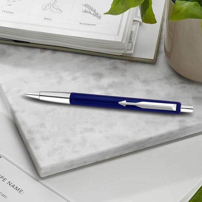 Parker Vector Standard Blue with Chrome Trim