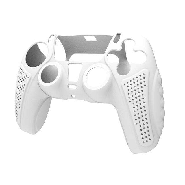 PS5 Controller Silicone Case With 2 Thumb Caps - white