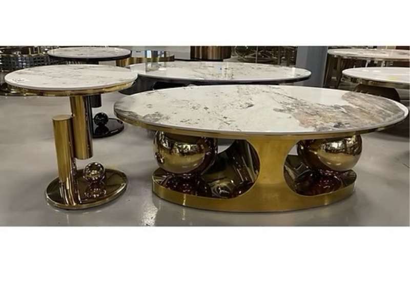 Twin Ball Coffee Table and Side Table Set