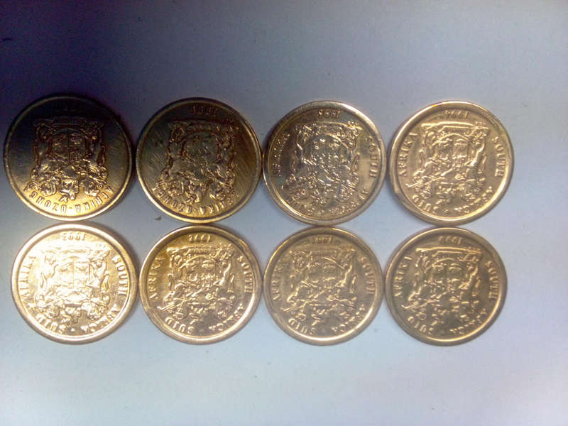 SA numismatics uncirculated 5 cent coins