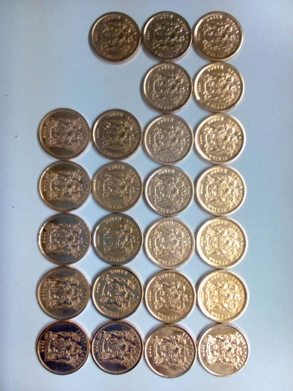 SA numismatics uncirculated 5 cent coins