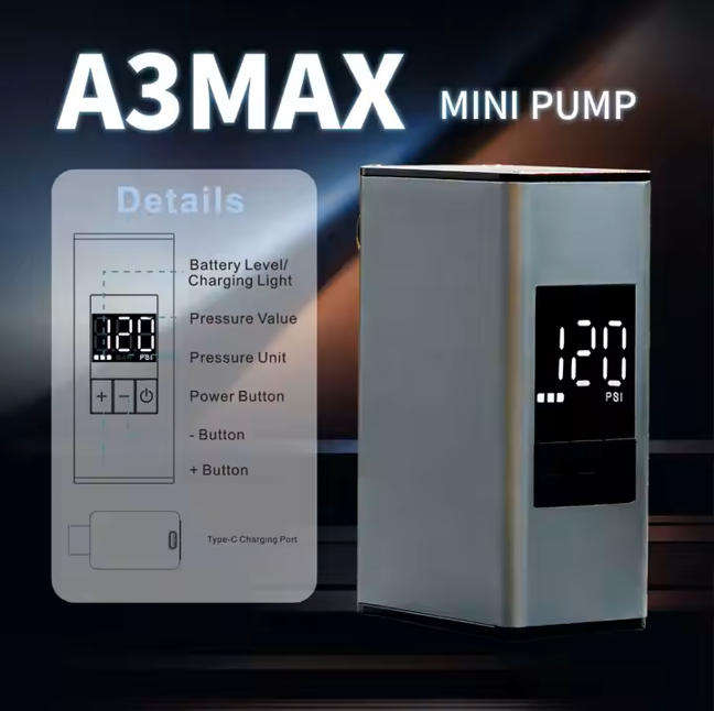 XOSS Mini Portal Cycling Air Pump Silver