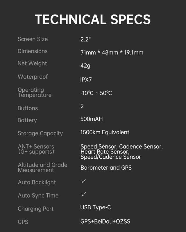 XOSS Cycling Computer G2+
