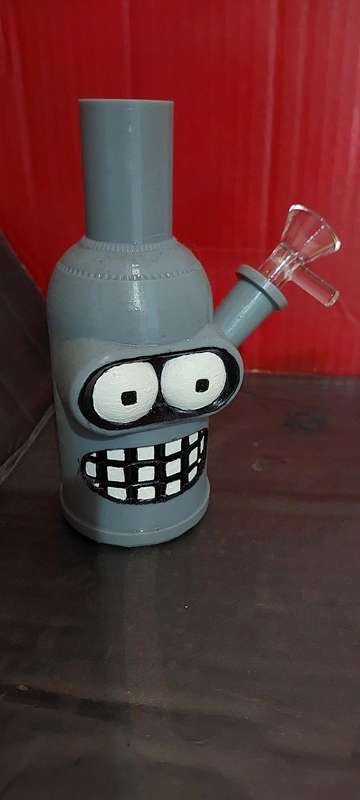 Bender Rodriguez Bong - Futurama - Custom Collectible made piece with 14mm bowl