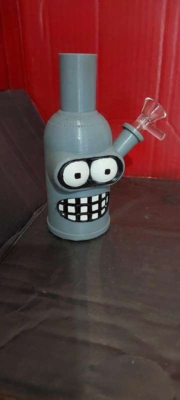 Bender Rodriguez Bong - Futurama - Custom Collectible made piece with 14mm bowl