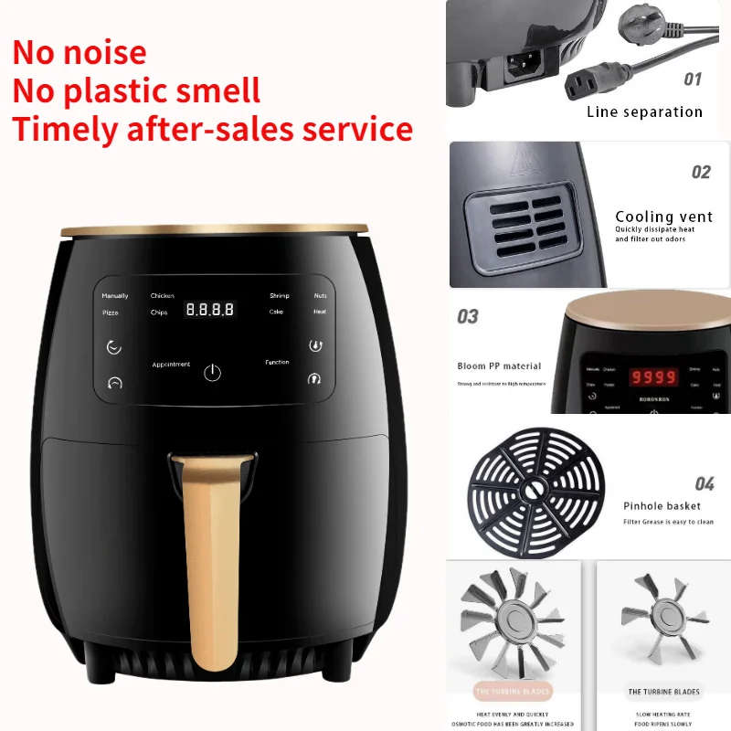 Silver Crest Extra Large Capacity Air Fryer 2400 Watts 6L