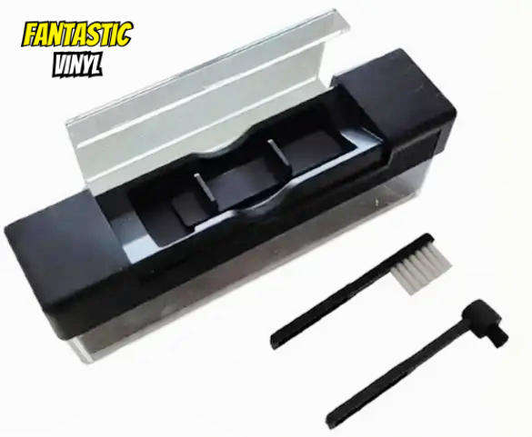 Vinyl Record Cleaning Brush Kit - Anti-Static Velvet Brush with Needle Cleaner.