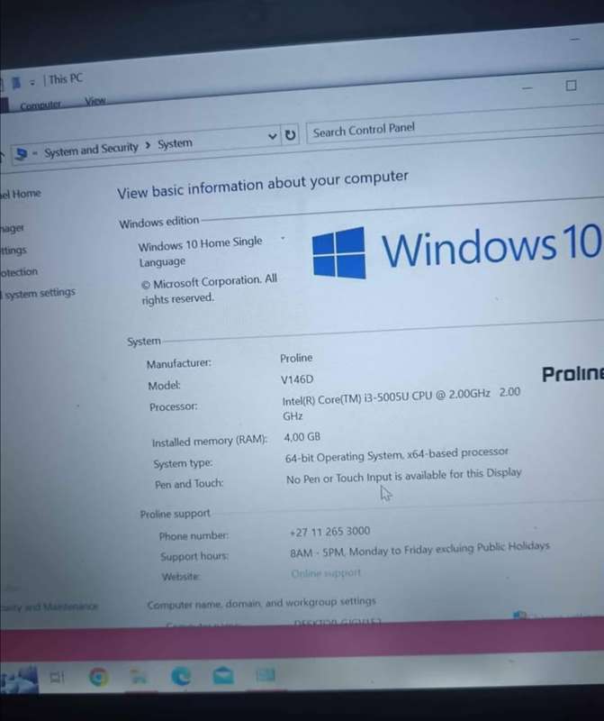 Proline laptop