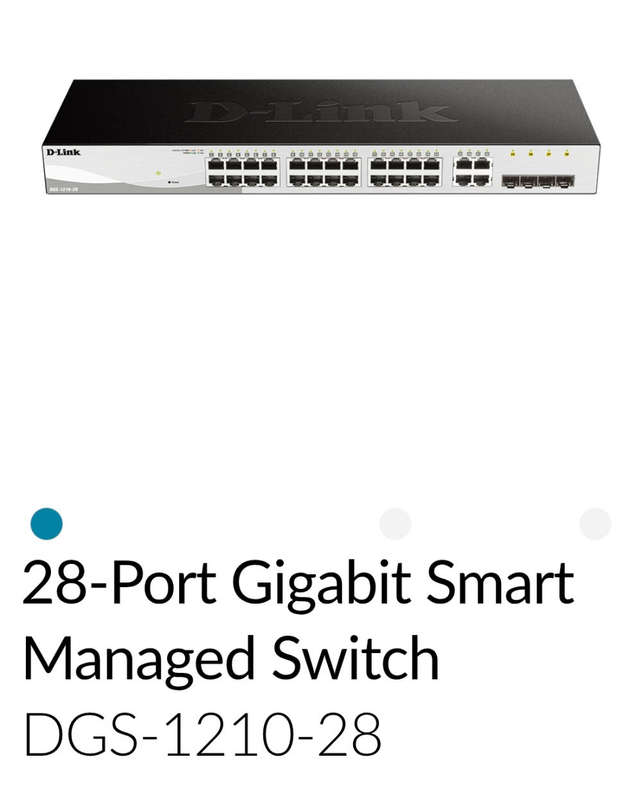 D-link 24 port web smart switch