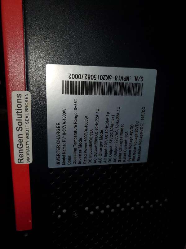 Must 5KVA pure sine wave inverter with MPPT