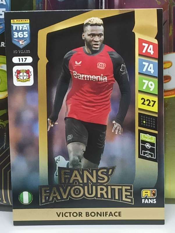 PANINI- FIFA365 2025- FANS FAVOURITE- VICTOR BONIFACE #117