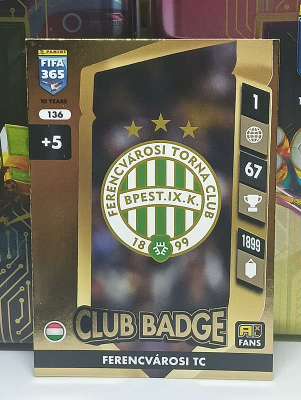PANINI- FIFA365 2025- CLUB BADGE- FERENCVAROSI TC #136
