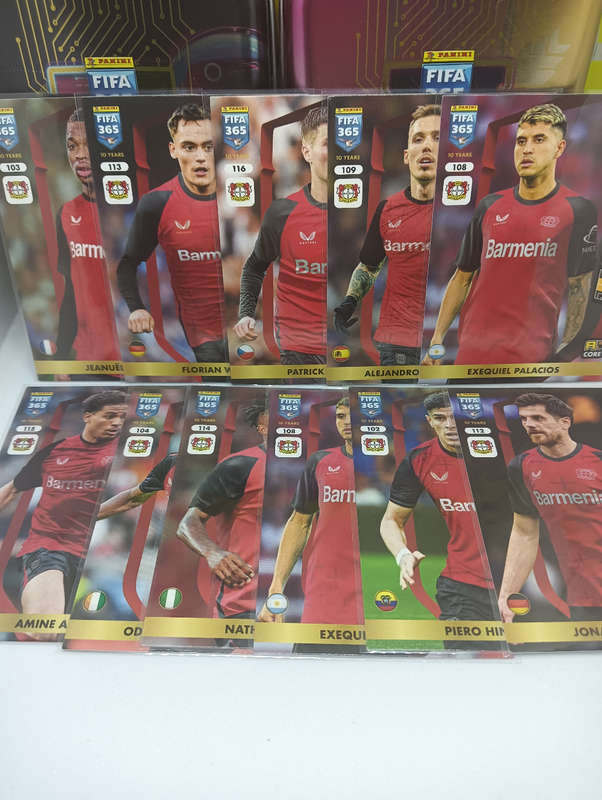 PANINI- FIFA365 2025- LO OF 11 BASE CARDS- BAYER 04 LEVERKUSEN