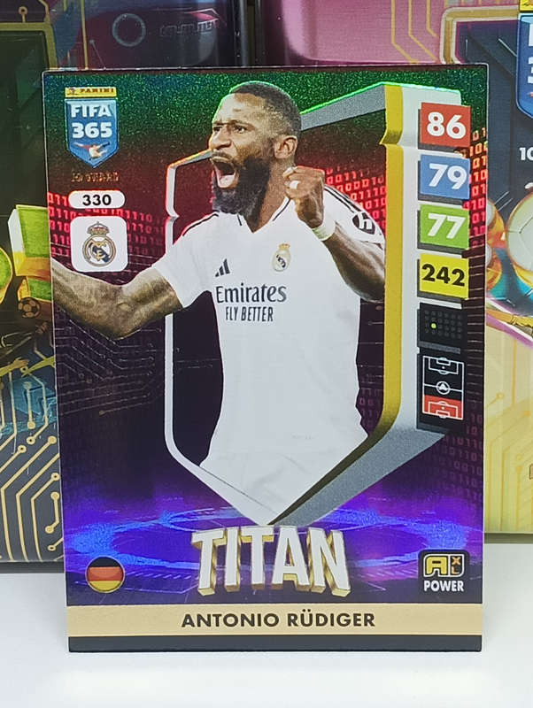 PANINI- FIFA365 2025-  TITAN- ANTONIO RUDIGER #330
