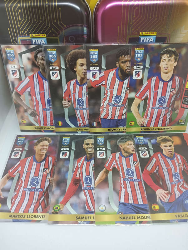 PANINI- FIFA365 2025- LOT OF 8 BASE CARDS- ATLETICO MADRID