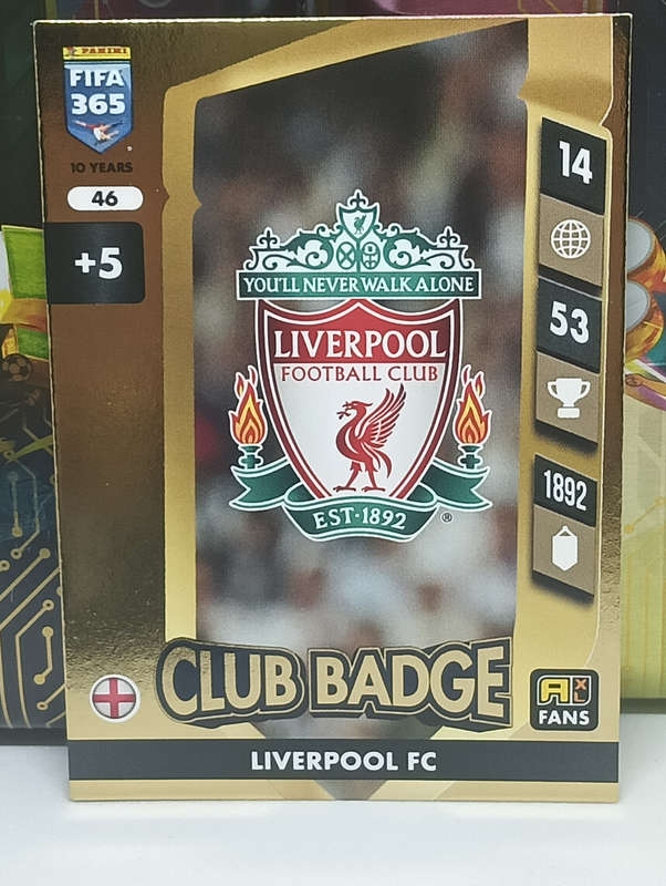 PANINI- FIFA365 2025- CLUB BADGE- LIVERPOOL #46