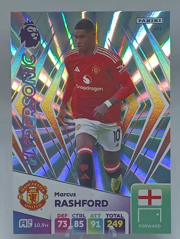 2024/25- PANINI- ADRENALYN XL- PREMIER LEAGUE- HYPERSONIC- MARCUS RASHFORD #421