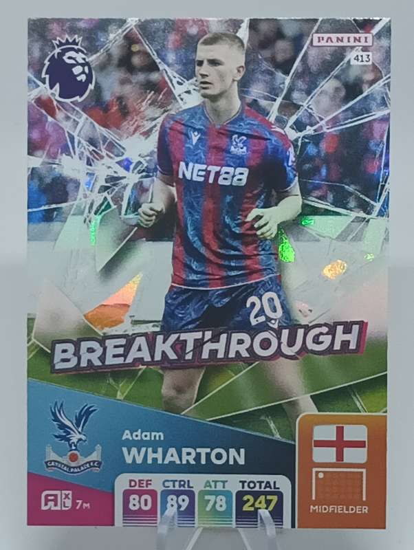 2024/25- PANINI- ADRENALYN XL- PREMIER LEAGUE- BREAKTHROUGH- ADAM WHARTON #413