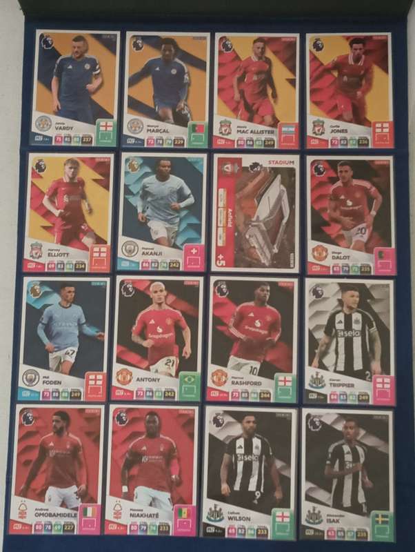 2024/25- PANINI- ADRENALYN XL- PREMIER LEAGUE- LOT - 83 BASE CARDS