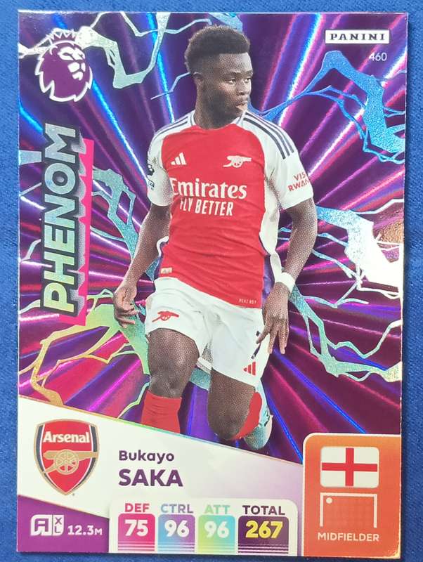 2024/25- PANINI- ADRENALYN XL- PREMIER LEAGUE- PHENOM- BUKAYO SAKA #460