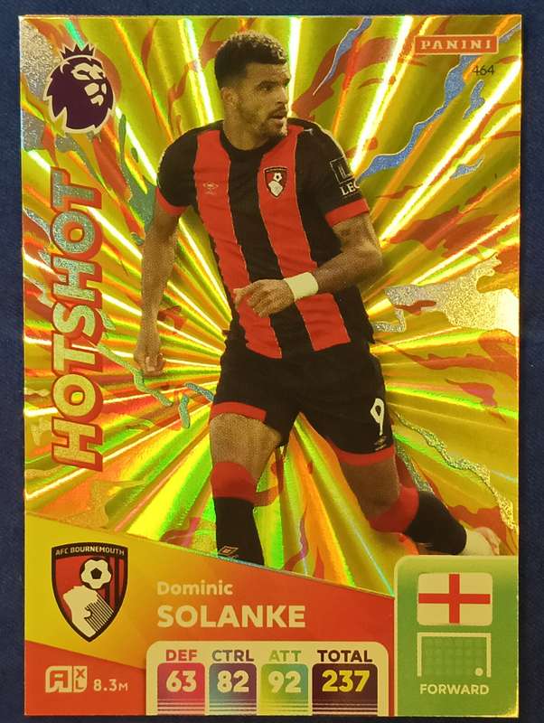 2024/25- PANINI- ADRENALYN XL- PREMIER LEAGUE- HOTSHOT- DOMINIC SOLANKE #464