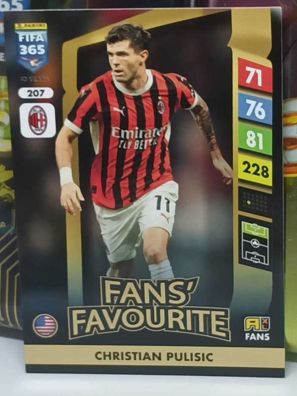 PANINI- FIFA365 2025- FANS FAVOURITE- CHRISTIAN PULISIC #207