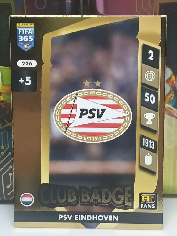 PANINI- FIFA365 2025- CLUB BADGE- PSV EINDHOVEN #226