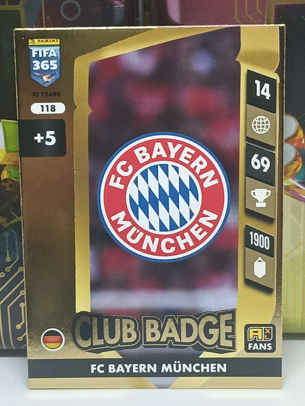 PANINI- FIFA365 2025- CLUB BADGE- BAYERN MUNCHEN #118
