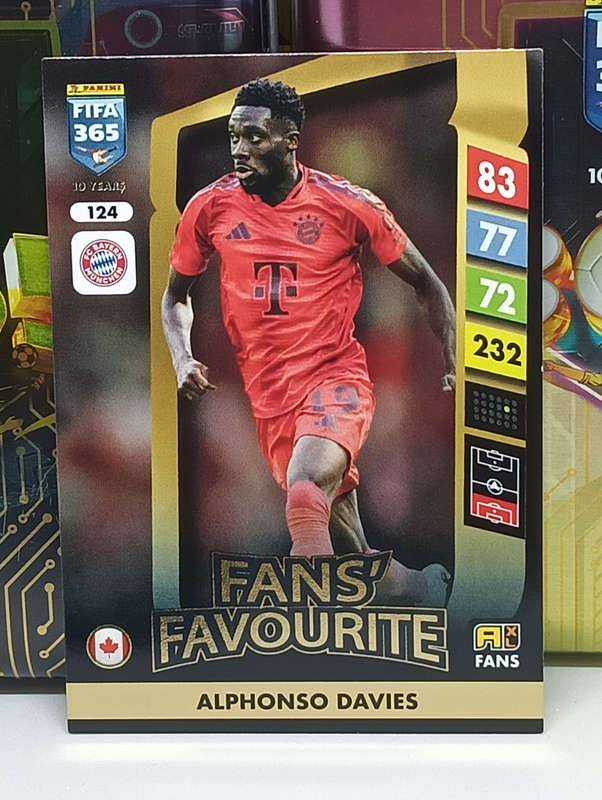 PANINI- FIFA365 2025- FANS FAVOURITE- ALPHONSO DAVIES #124