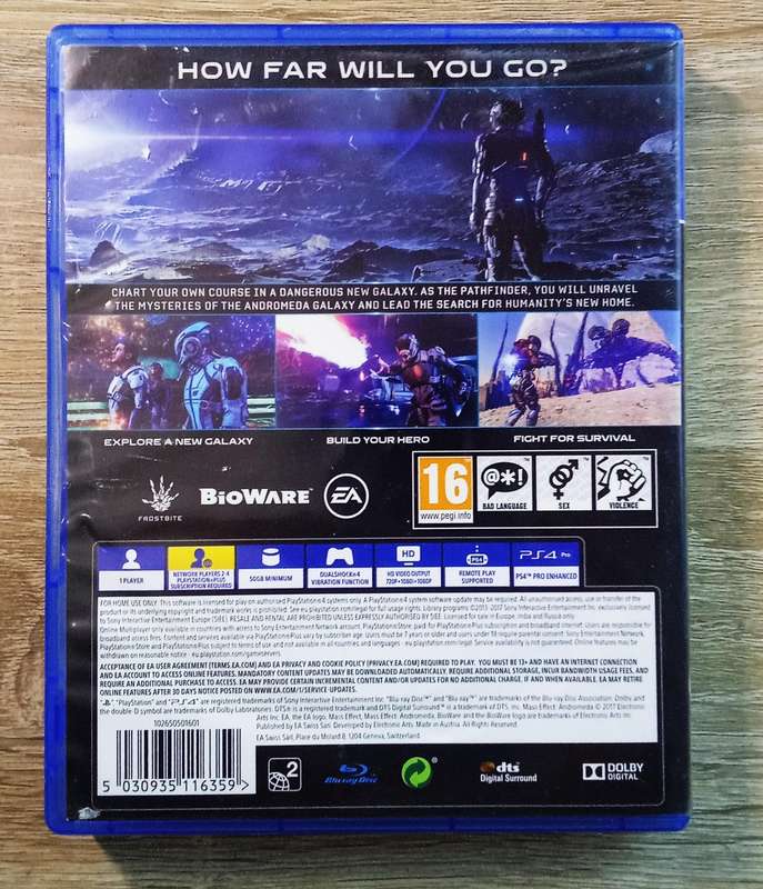 PS4 Mass effect Andromeda (Complete in box - combine orders pay R35 shipping)