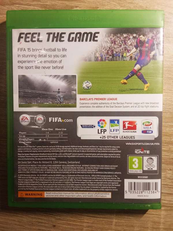 Xbox one Fifa 2015 (Good condition no scratches at all)