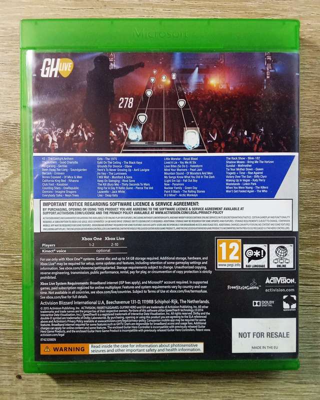 Xbox one Guitar Hero Live (Excellent condition no manual - Combine Orders Pay 1 Shipping fee)
