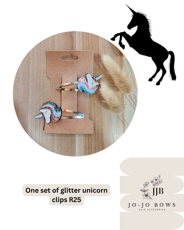 Hand Made Unicorn Clips