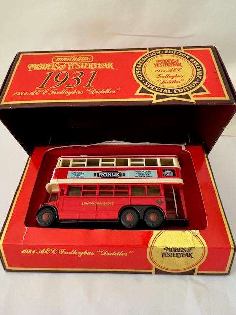 Matchbox MOYY Y10 - Special Edition - 1931 A&E Trolleybus "Diddler"