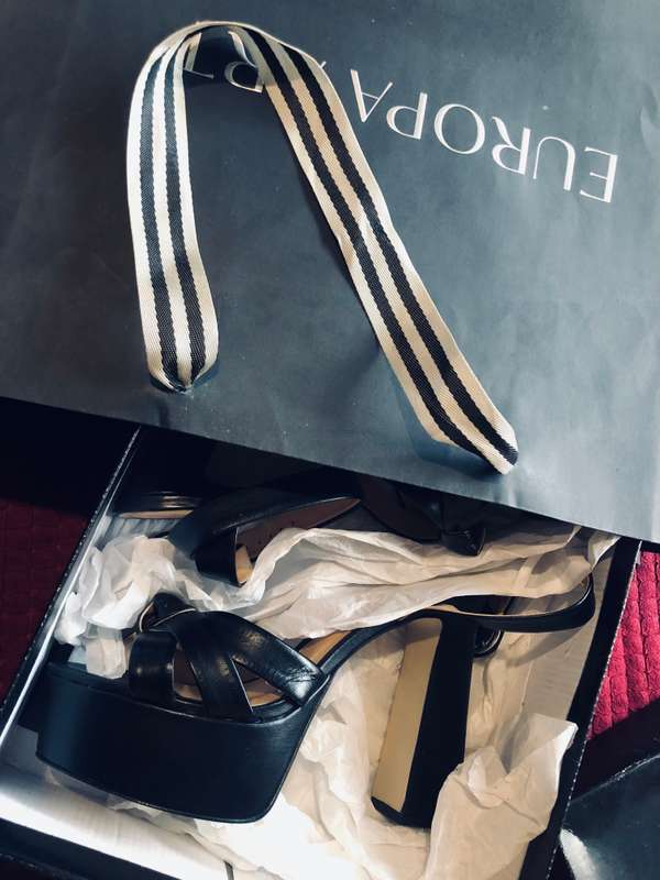 Genuine Leather Europa Art Platforms Sandals