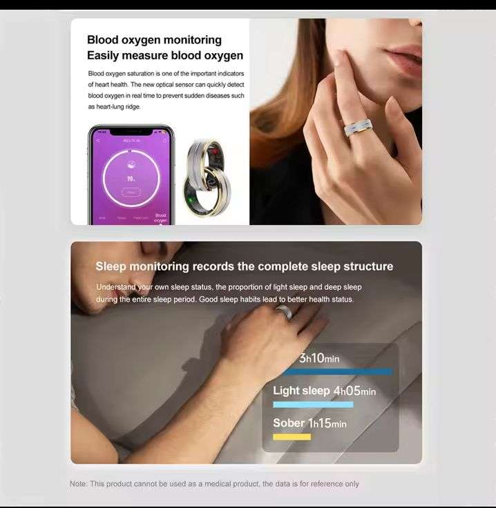 Smart Health Ring | Track Heart Rate, Sleep & More  Free Shipping!