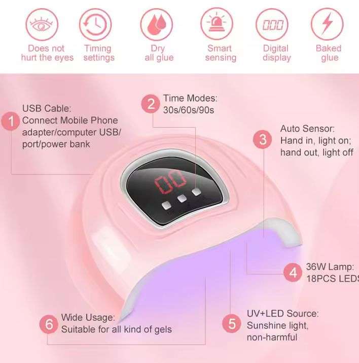 Professional Poly Gel Nail Set  Includes UV Lamp & Nail Drill!"