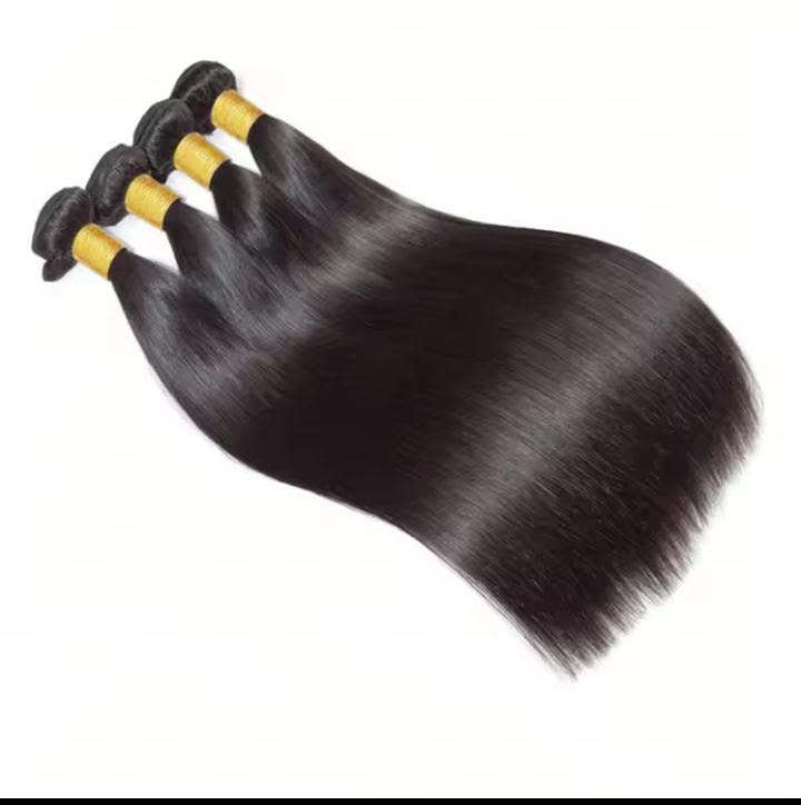 100% Human Hair Extensions Nat 32 34 36 38 40Inch Straight Bundle Cheap Brazilian Hair Weave  Bundle