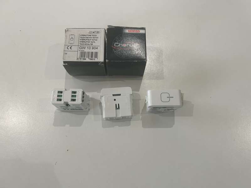 CHORUS TOUCH ONE WAY SWITCH MODULE 1M WHITE GW10904 GEWISS