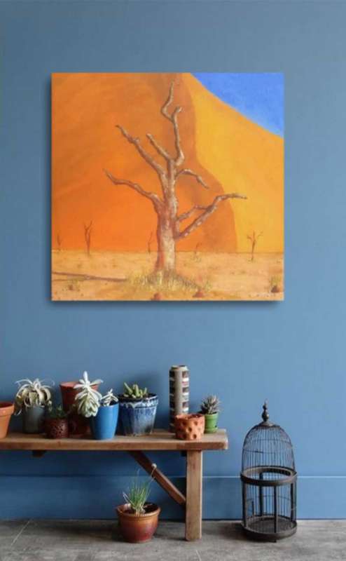 Original Acrylic painting "Skeleton trees" 32cm x 32cm