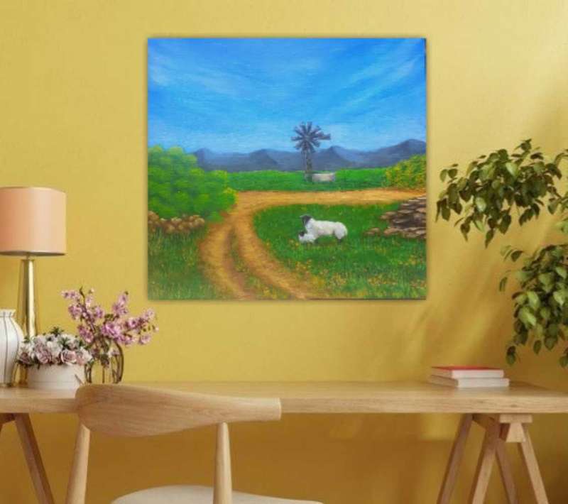 Original Acrylic painting " Whispers of Serenity " 30cm x 28cm