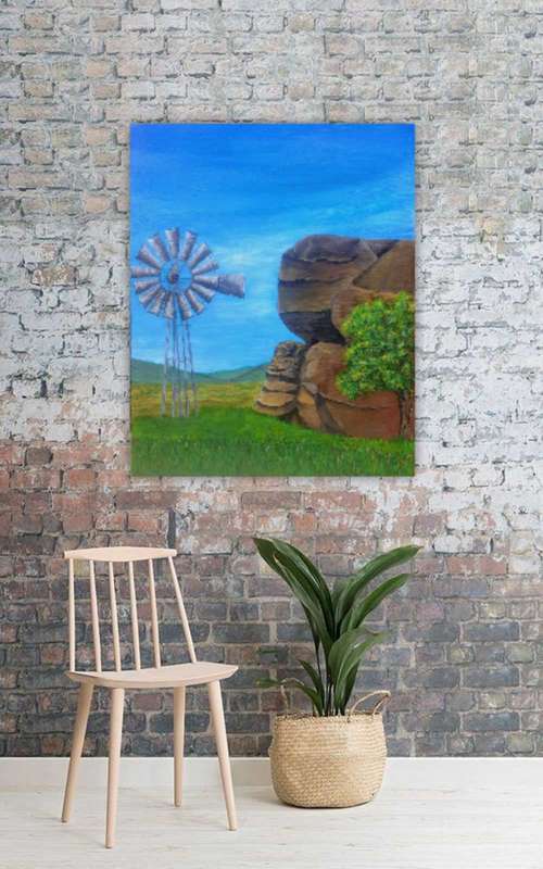 Original Acrylic painting "Stones in the wind " 50cm x 40cm