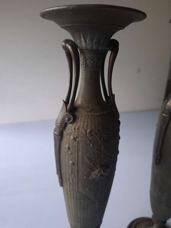 Iron Art Nouveau Candle Sticks