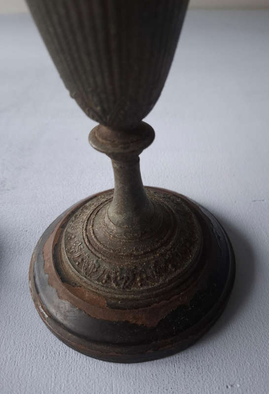 Iron Art Nouveau Candle Sticks