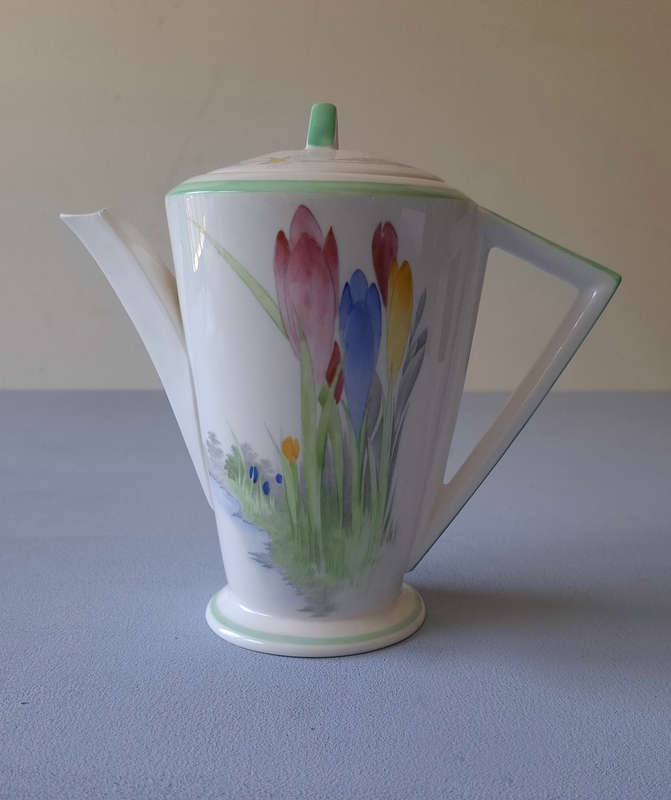 Shelley Spring Crocus Art Deco Coffee Pot 1930s