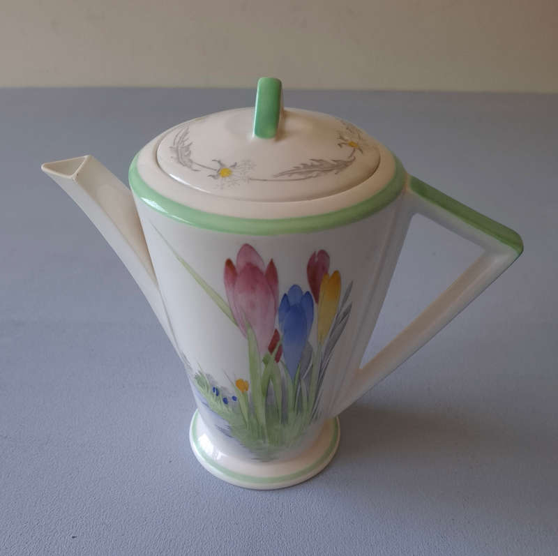 Shelley Spring Crocus Art Deco Coffee Pot 1930s