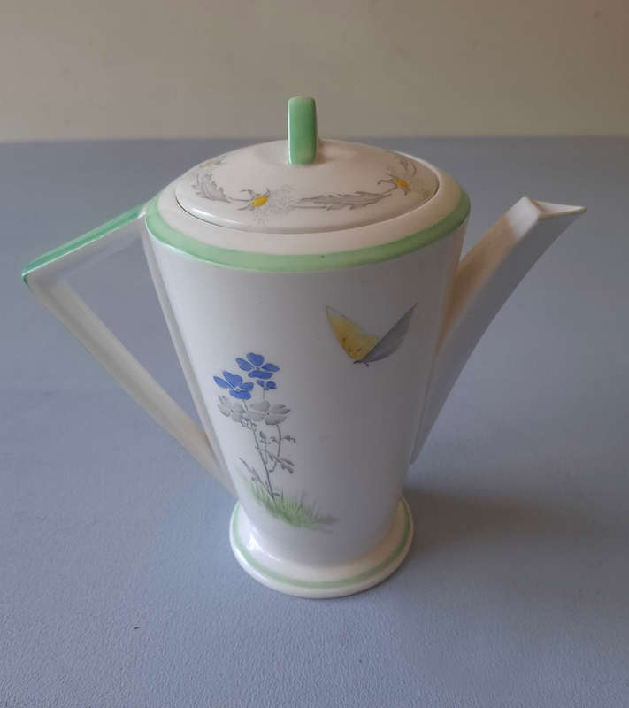 Shelley Spring Crocus Art Deco Coffee Pot 1930s