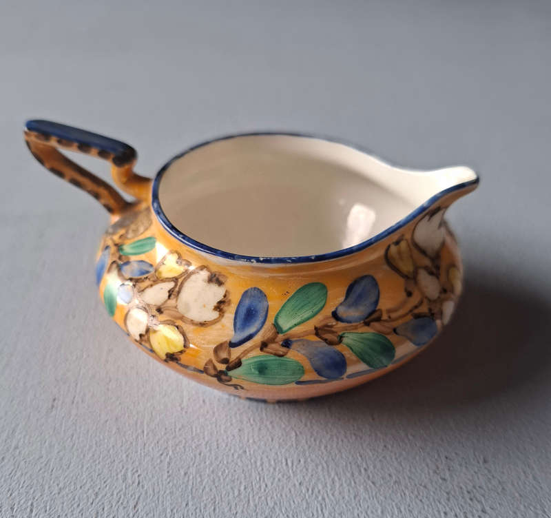 Handpainted Porcelain Creamer and Sugar Bowl Marked Duchess China 1910-1933