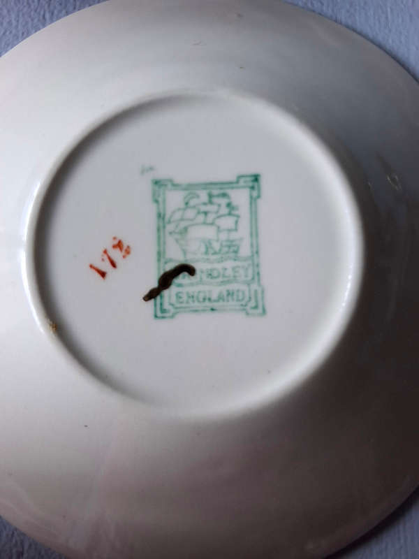 Grindley England Rare Kingfisher Pattern Demitasse Cup and Saucer
